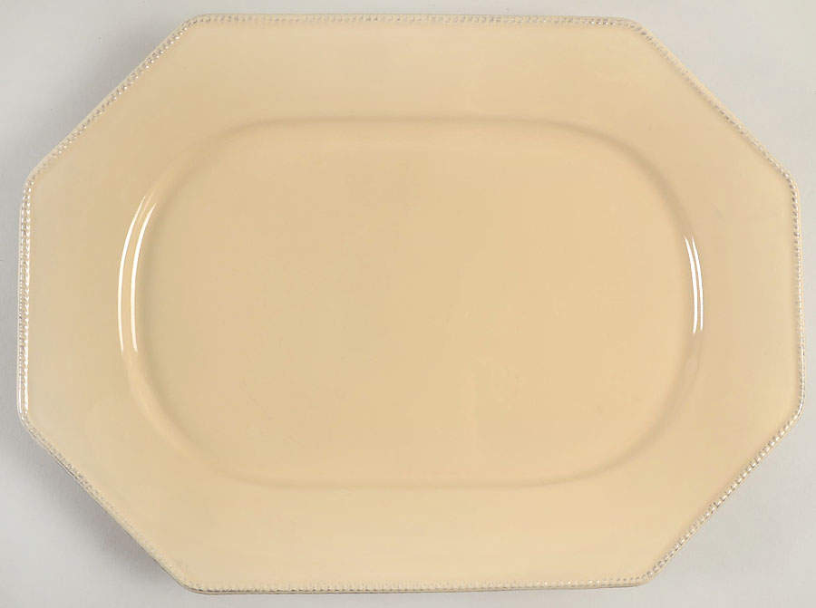 Pearl Cream 16" Octagonal Serving Platter by Costa Nova China-1