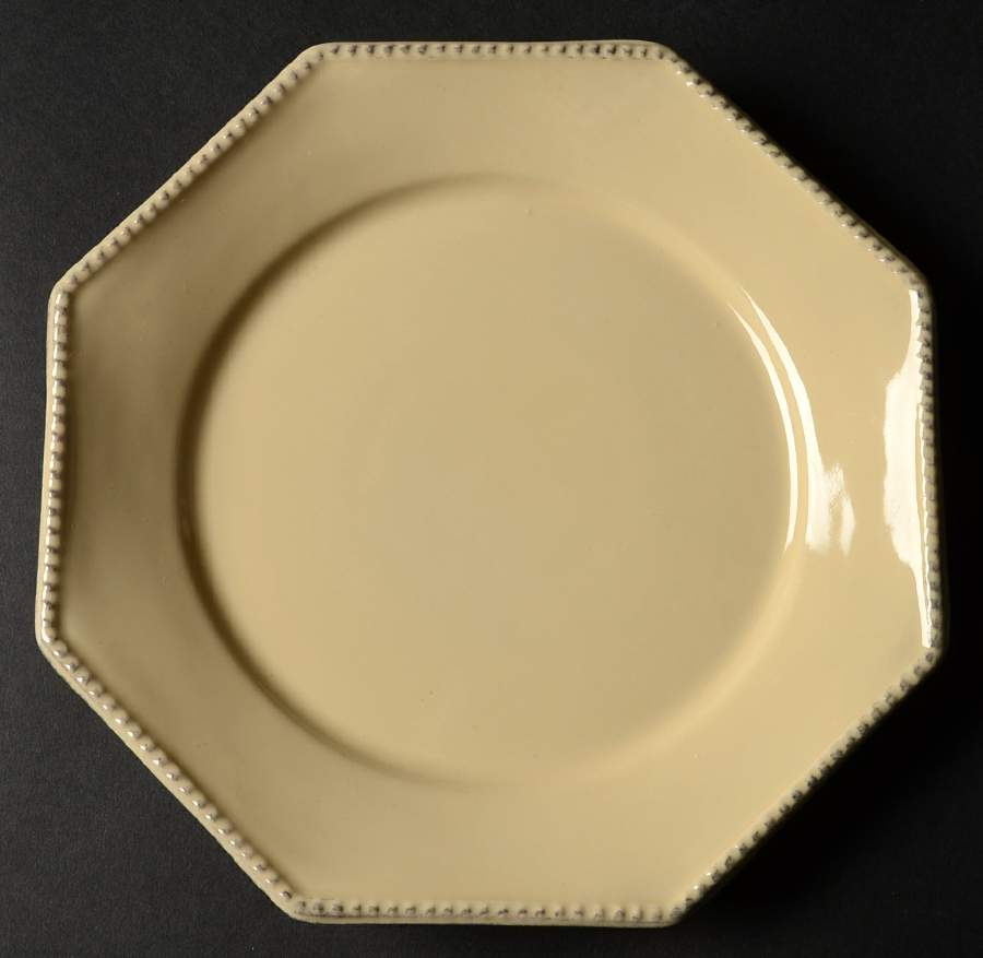 Pearl Cream Octagonal Salad Plate by Costa Nova China-1