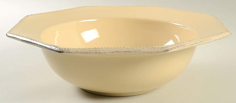 Pearl Cream 12" Round Serving Bowl by Costa Nova China-1