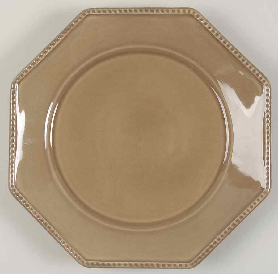 Pearl Cocoa Octagonal Salad Plate by Costa Nova China-1