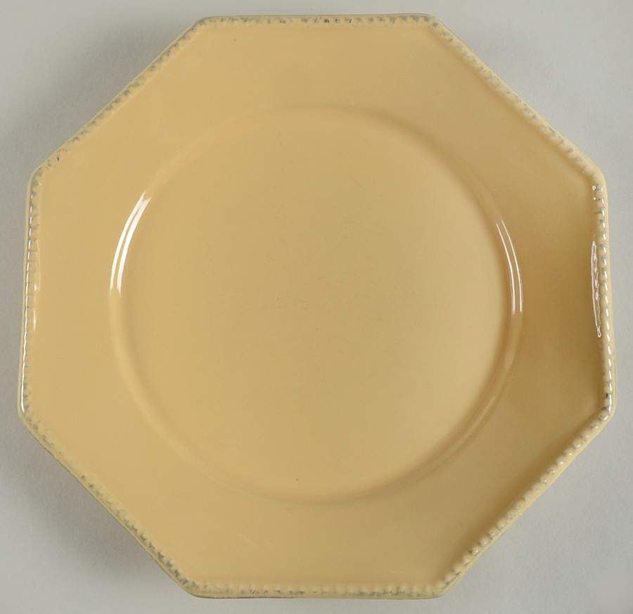 Pearl Yellow Octagonal Salad Plate by Costa Nova China-1