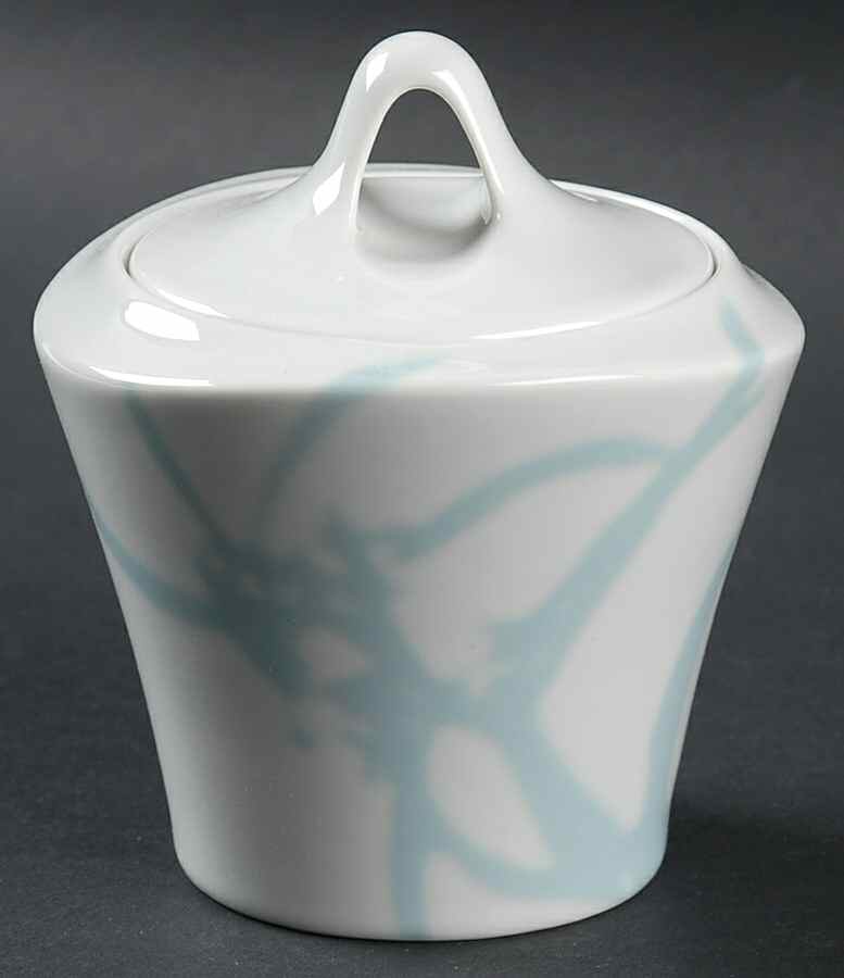 Mist Sugar Bowl & Lid by Crate & Barrel-1