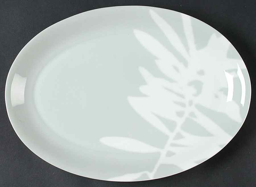 Mist 13" Oval Serving Platter by Crate & Barrel-1