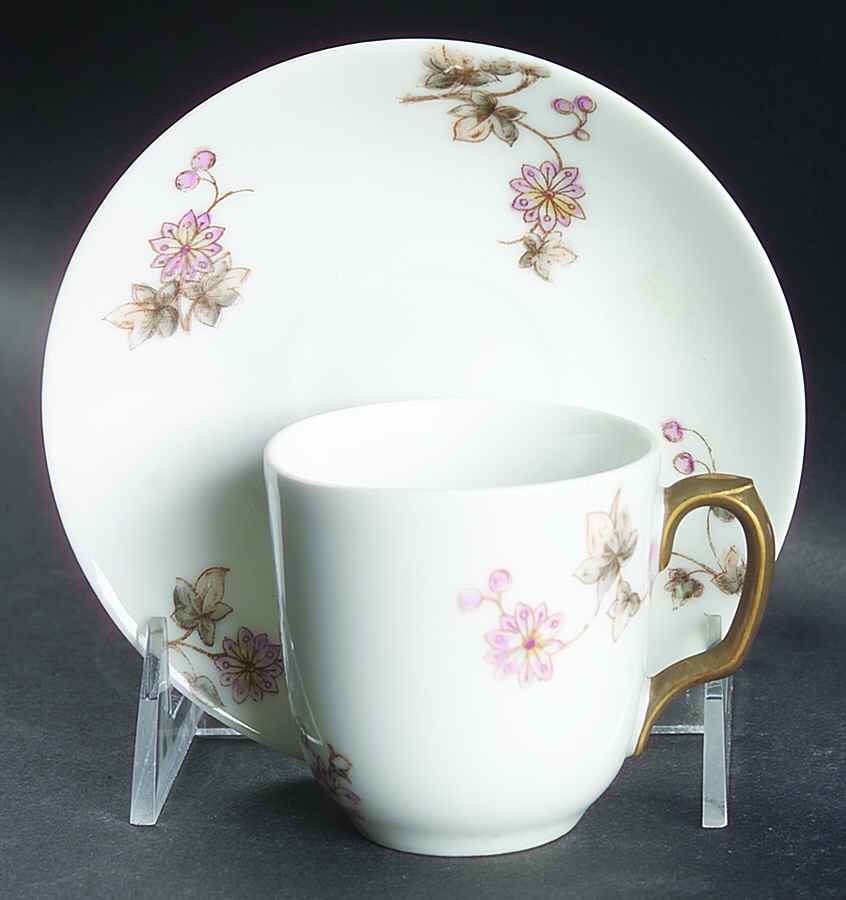 CHF1413 Flat Demitasse Cup & Saucer Set by Charles Field Haviland-1