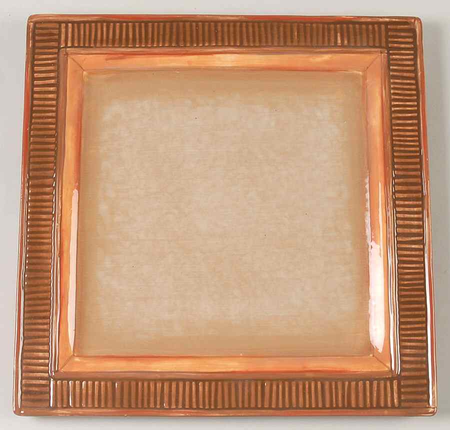Vintage Palm Square Dinner Plate by Clay Art-1
