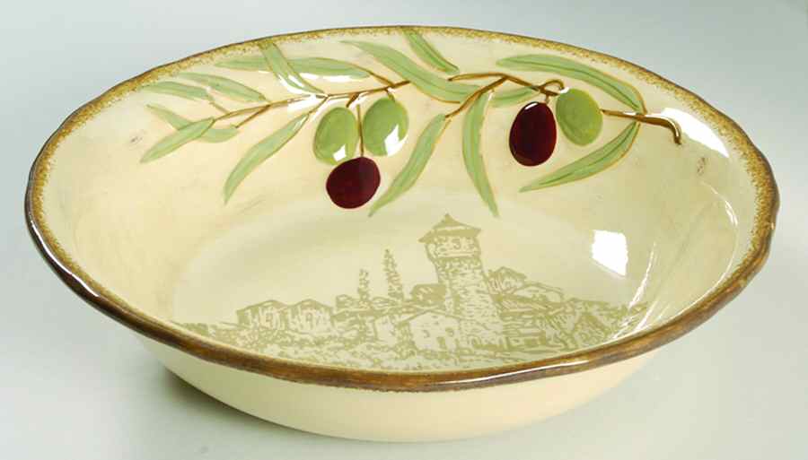 First Press 12" Pasta Serving Bowl by Clay Art-1