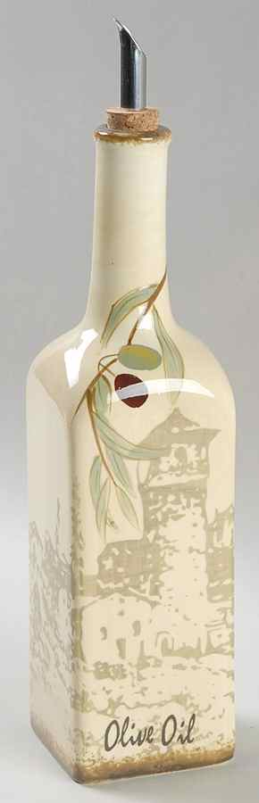 First Press Oil Jar & Drizzle Spout by Clay Art-1