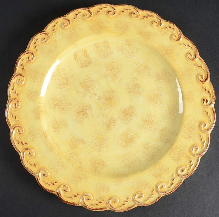Pompeii Yellow Dinner Plate by Certified International-1