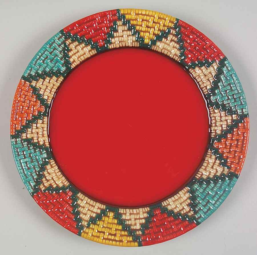 Basket Weave Dinner Plate by Clay Art-1