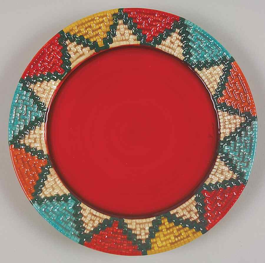 Basket Weave Salad Plate by Clay Art-1