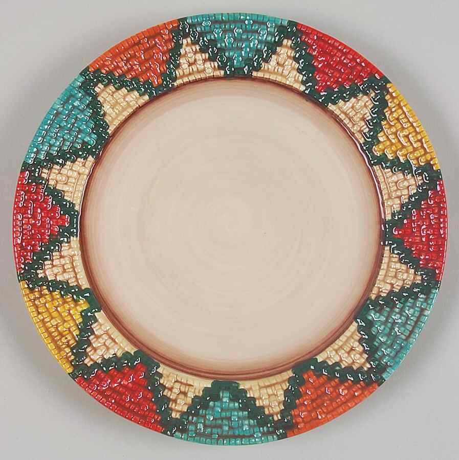 Basket Weave Salad Plate by Clay Art-1