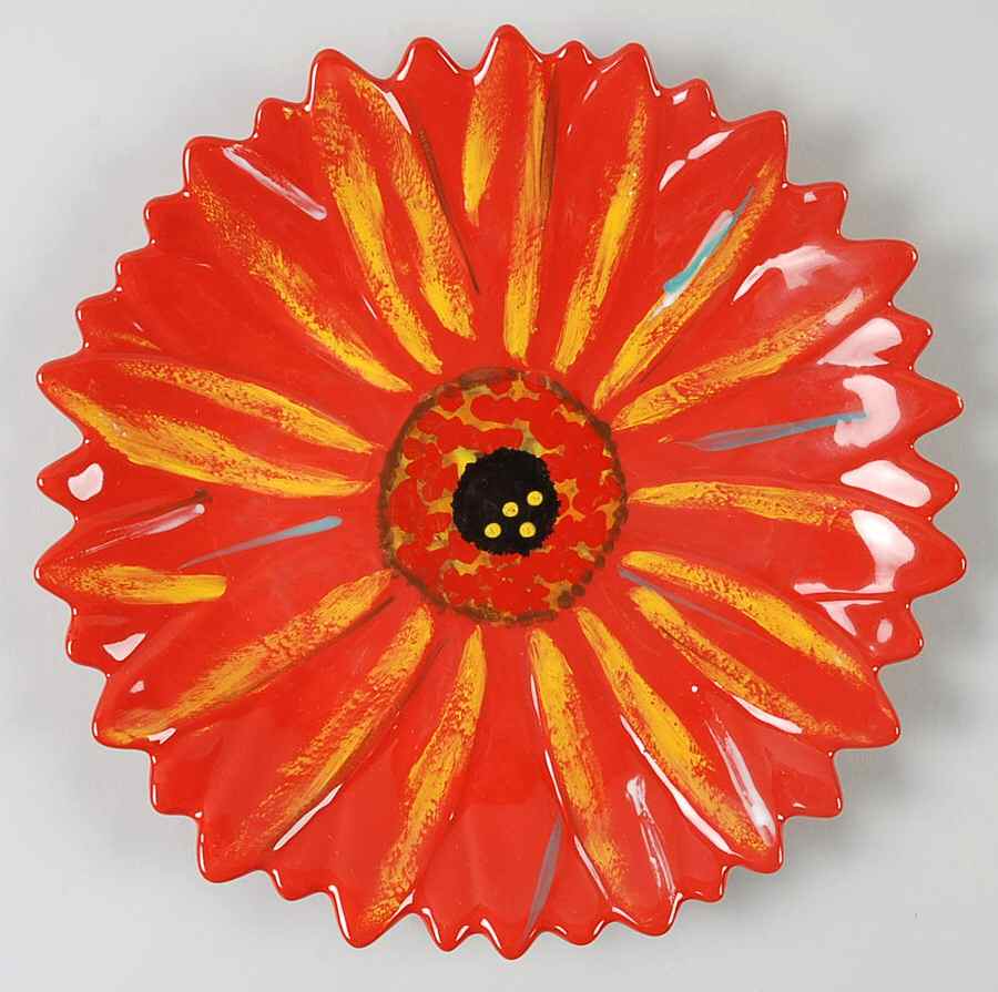 Gerbera Figural Salad Plate by Clay Art-1