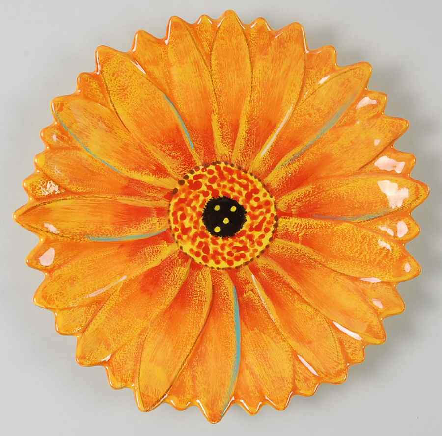 Gerbera Figural Salad Plate by Clay Art-1