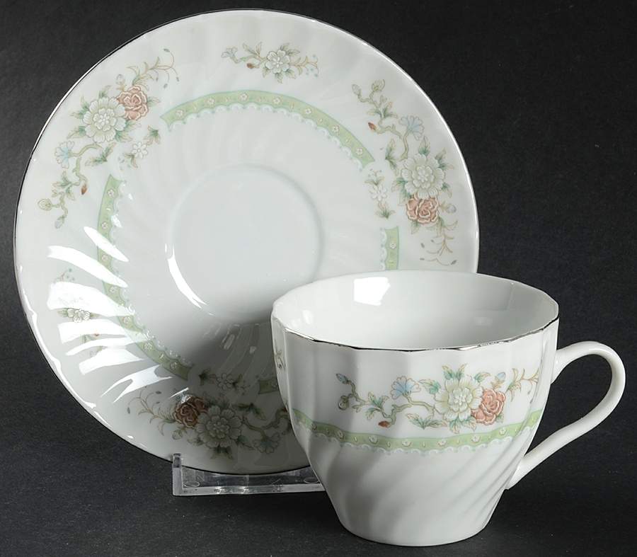 UP123 Flat Cup & Saucer Set by Universal Porcelain Company-1