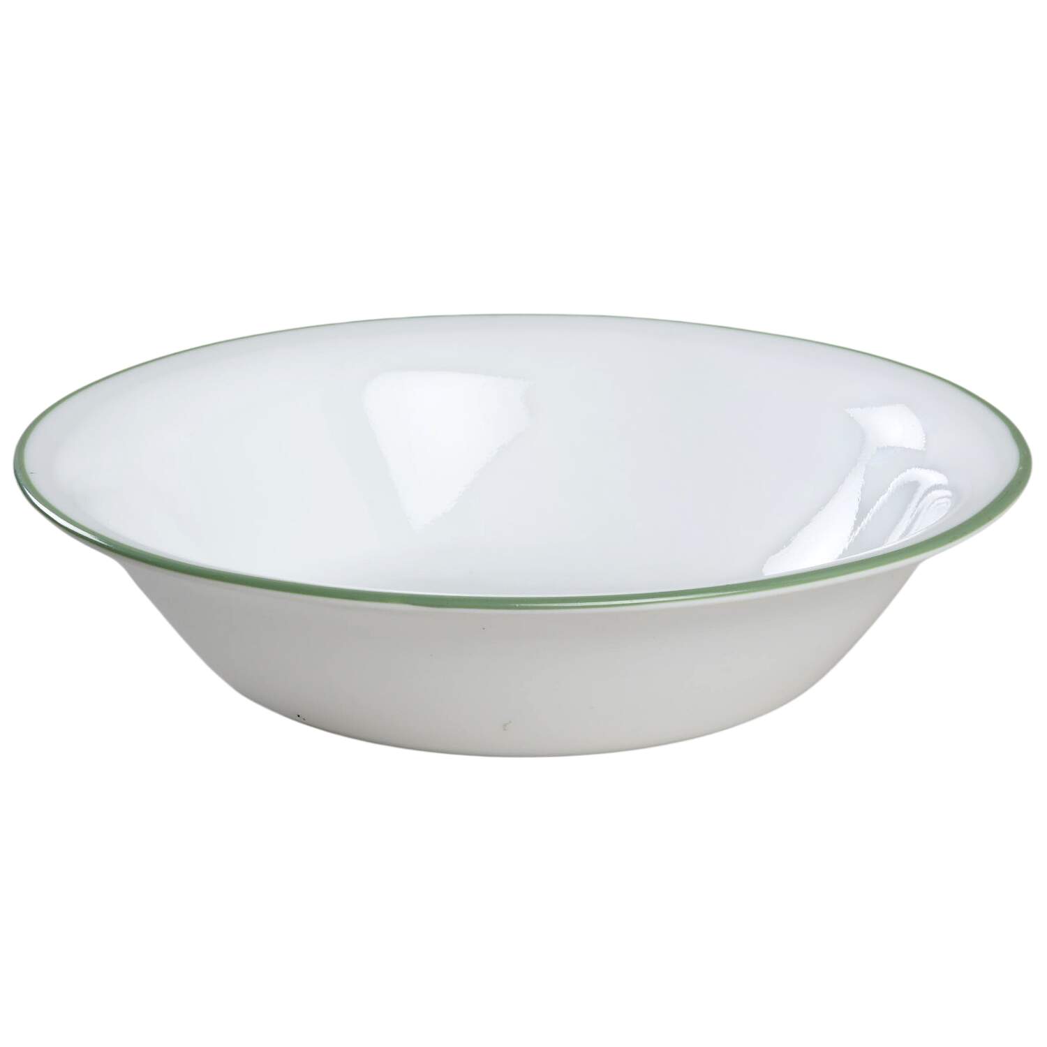 Green Hoops Soup/Cereal Bowl by Corning Corelle-1