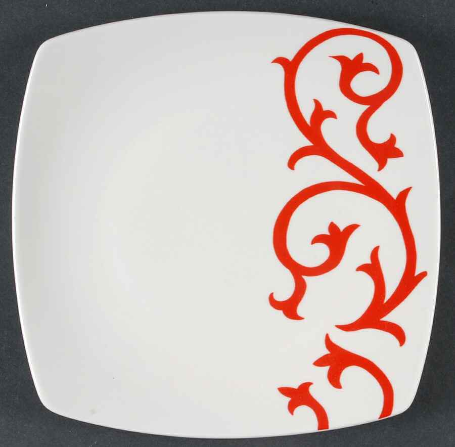 Scroll Red Dinner Plate by Coventry (PTS)-1