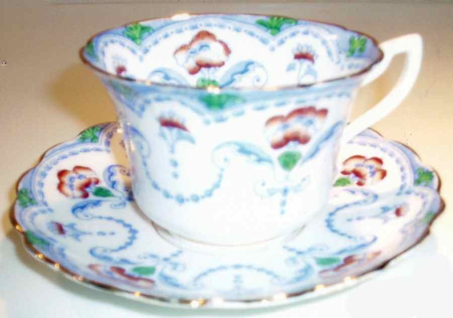 CAE7 Footed Cup & Saucer Set by Cartwright & Edwards-1