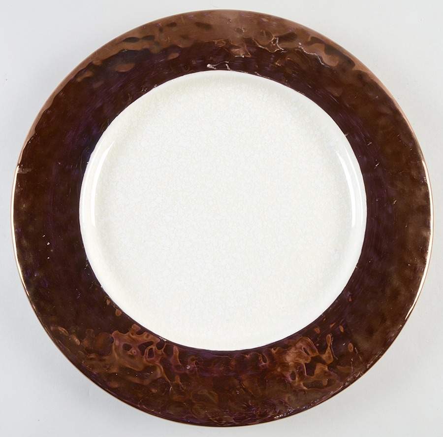 Hammered Copper Service Plate (Charger) by Crate & Barrel-1