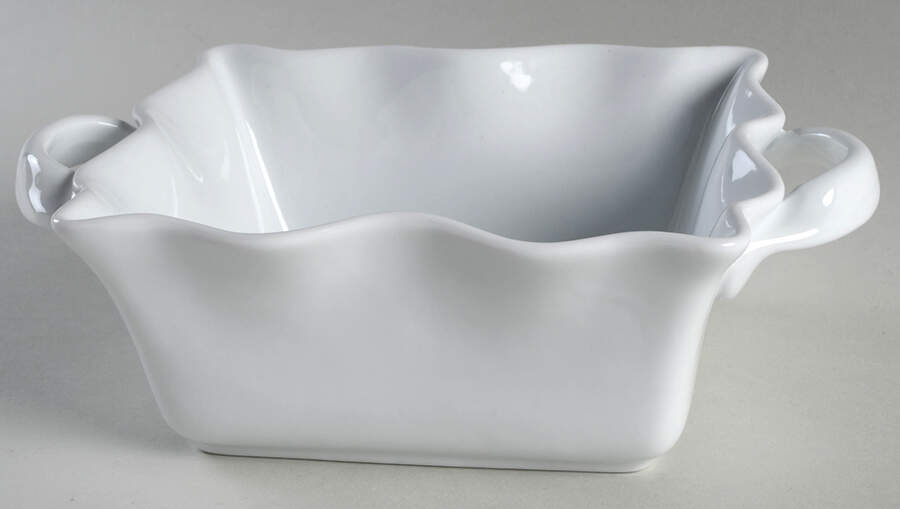 Wavy White 7" Square Baker by BIA Cordon Bleu-1