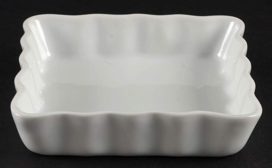 Wavy White 4" Square Quiche by BIA Cordon Bleu-1
