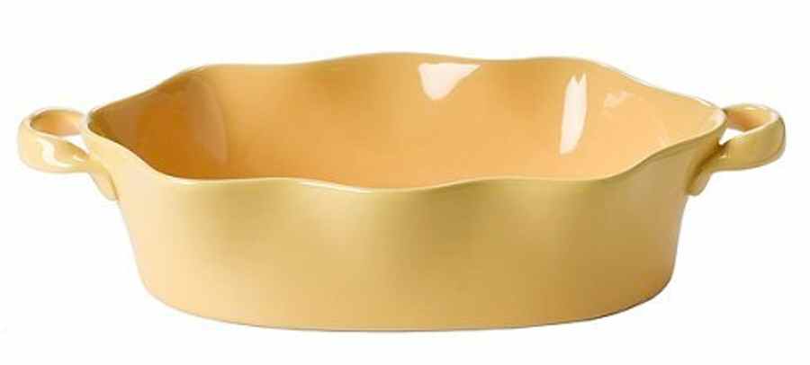 Wavy Citrus (Yellow) 11" Oval Baker by BIA Cordon Bleu-1