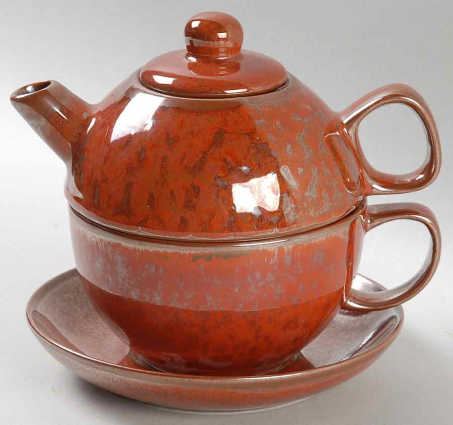Sienna Individual Teapot & Lid with Cup & Saucer by BIA Cordon Bleu-1
