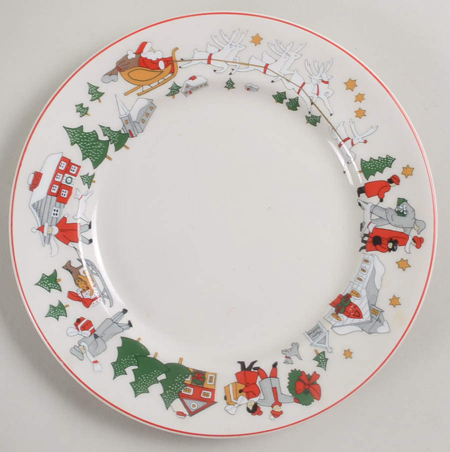 Family Christmas Dessert/Pie Plate by Cuthbertson-1
