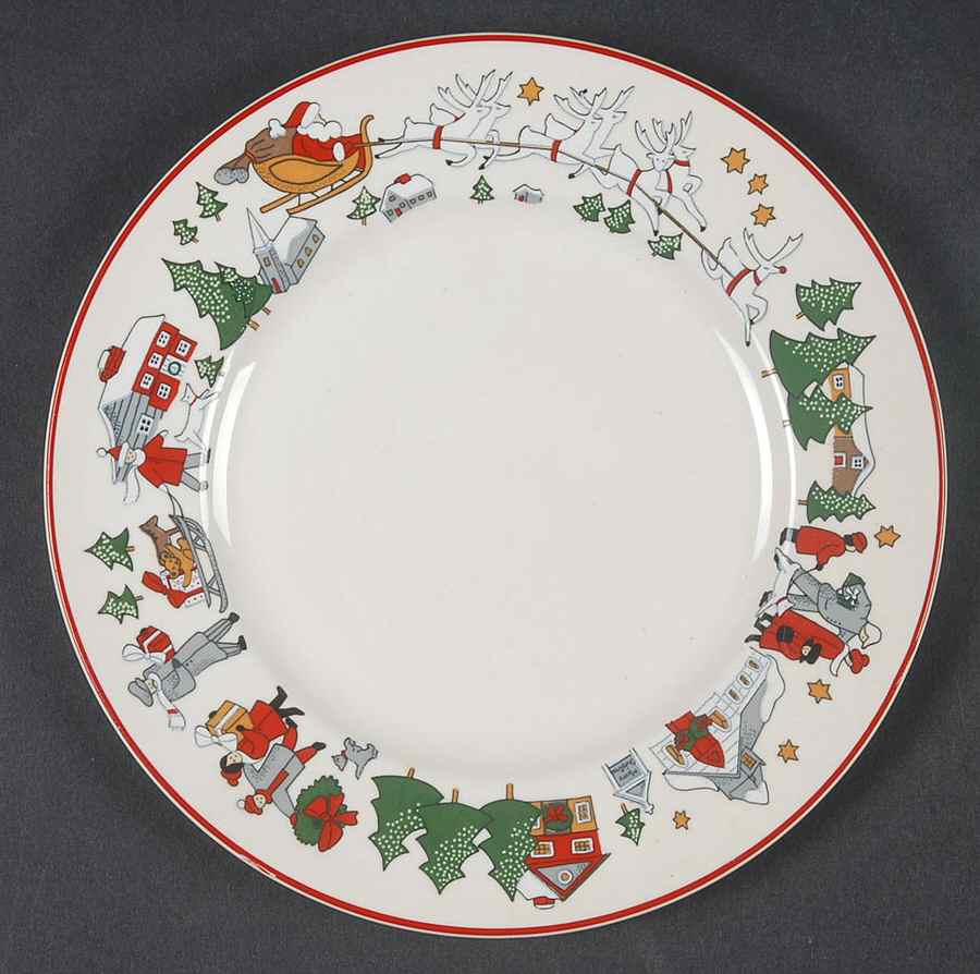 Family Christmas Bread & Butter Plate by Cuthbertson-1