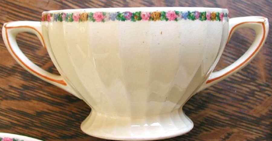 CRD208 Sugar Bowl No Lid by Crown Ducal-1