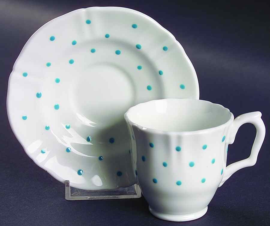 16225 Flat Demitasse Cup & Saucer Set by Crown Staffordshire-1