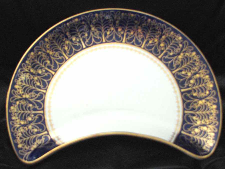 Invitation Blue Crescent Salad Plate by Coalport-1
