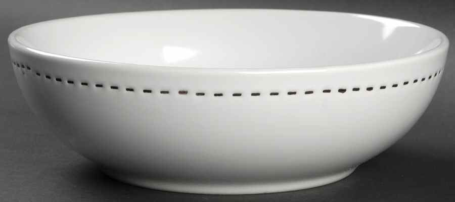 Stitch White Soup/Cereal Bowl by Cuisinart Dinnerware-1