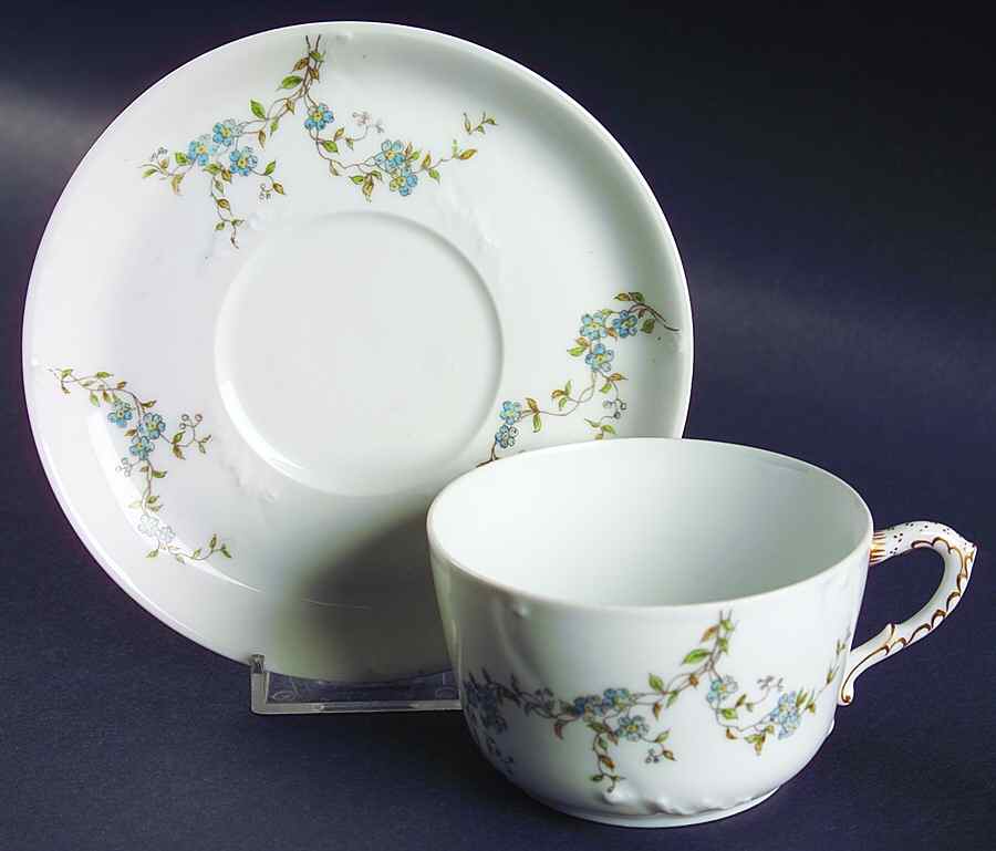 Schleiger 1299-7 Footed Cup & Saucer Set by Charles Field Haviland-1