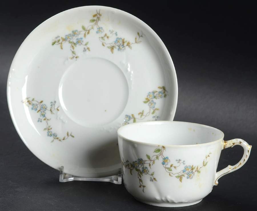 Schleiger 1299-7 Flat Cup & Saucer Set by Charles Field Haviland-1