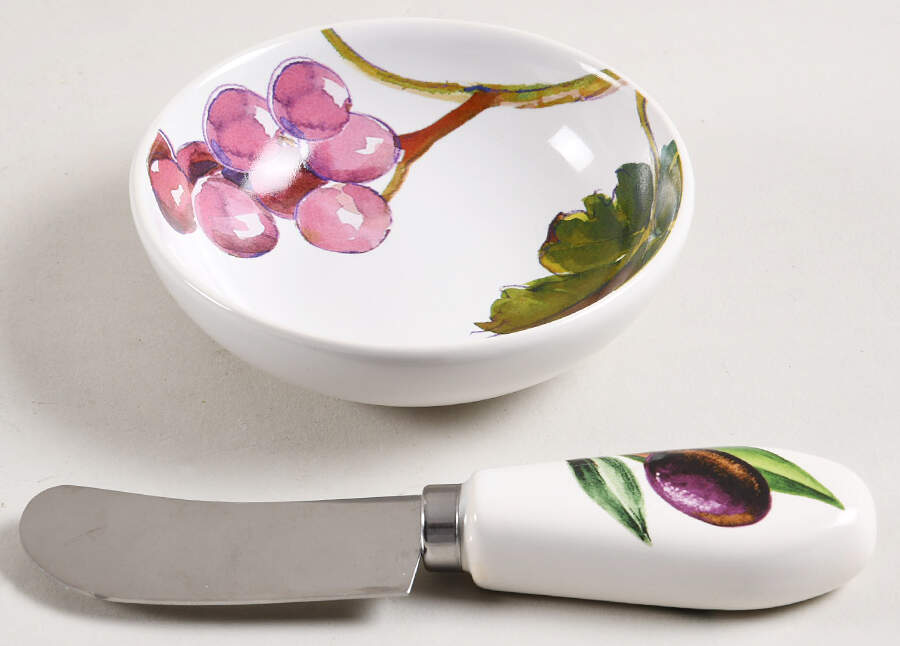 Entertaining Grapes Dip Bowl & Spreader Set by The Cellar (China)-1