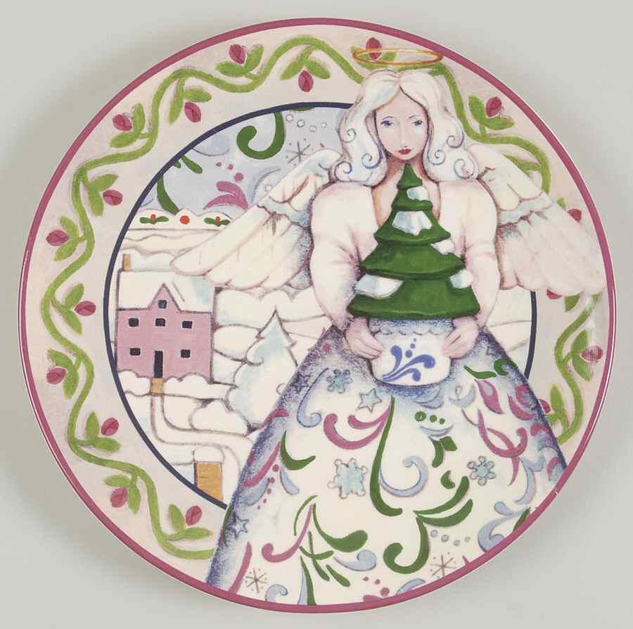 Angels Four Seasons Salad/Dessert Plate by Certified International-1