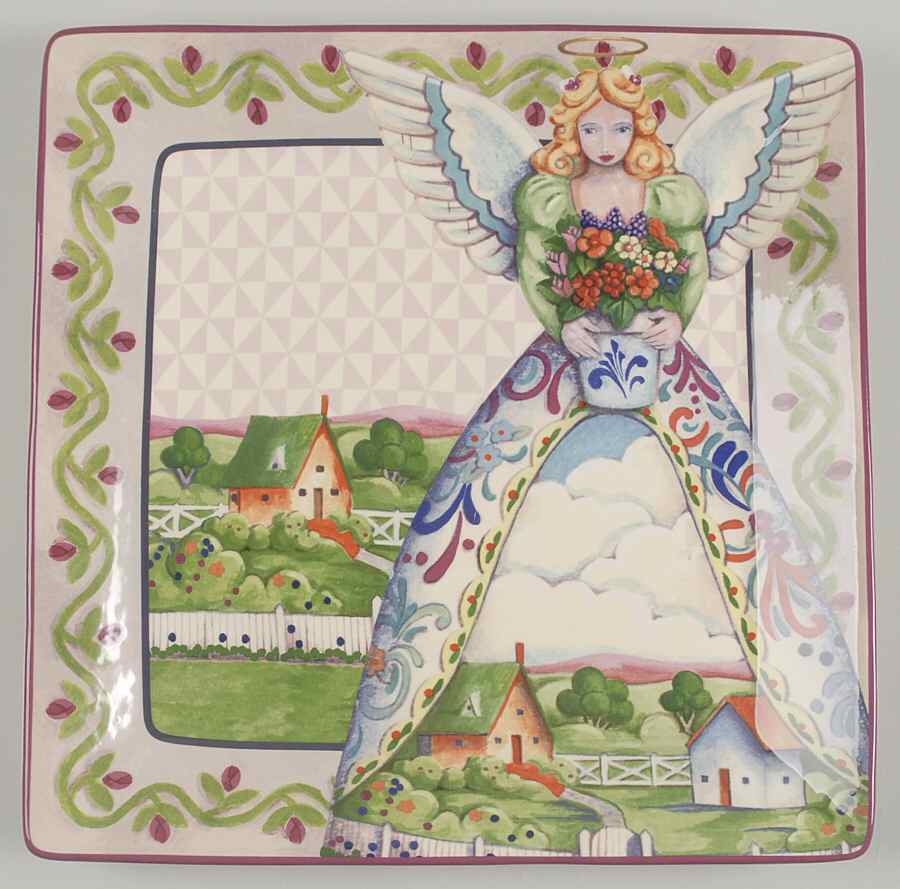 Angels Four Seasons 13" Square Serving Platter by Certified International-1