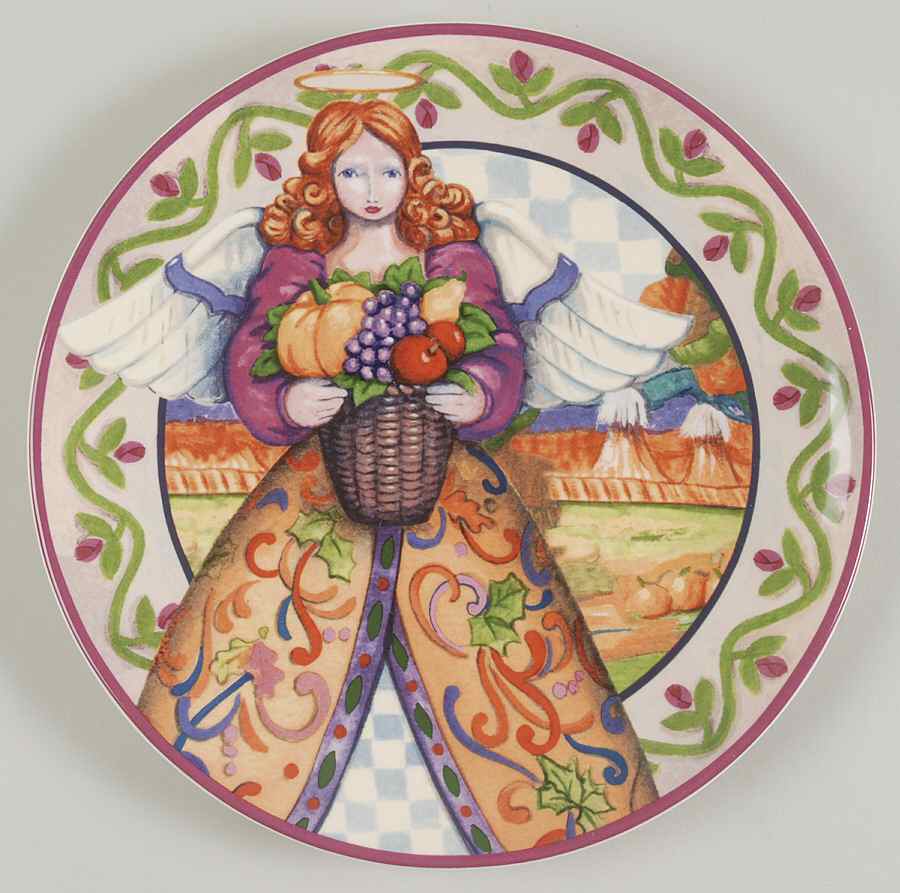 Angels Four Seasons Salad/Dessert Plate by Certified International-1
