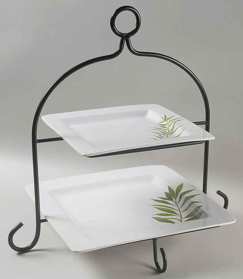 Culinary Herbs 2-Tier Serving Tray by Certified International-1