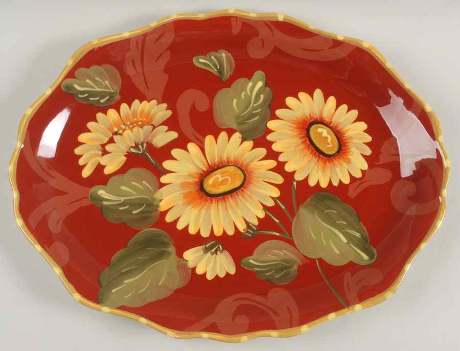 Fiori 18" Oval Serving Platter by Certified International-1