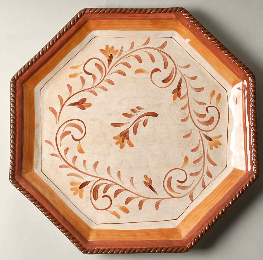 Roman Scrolls 17" Octagonal Serving Platter by Certified International-1