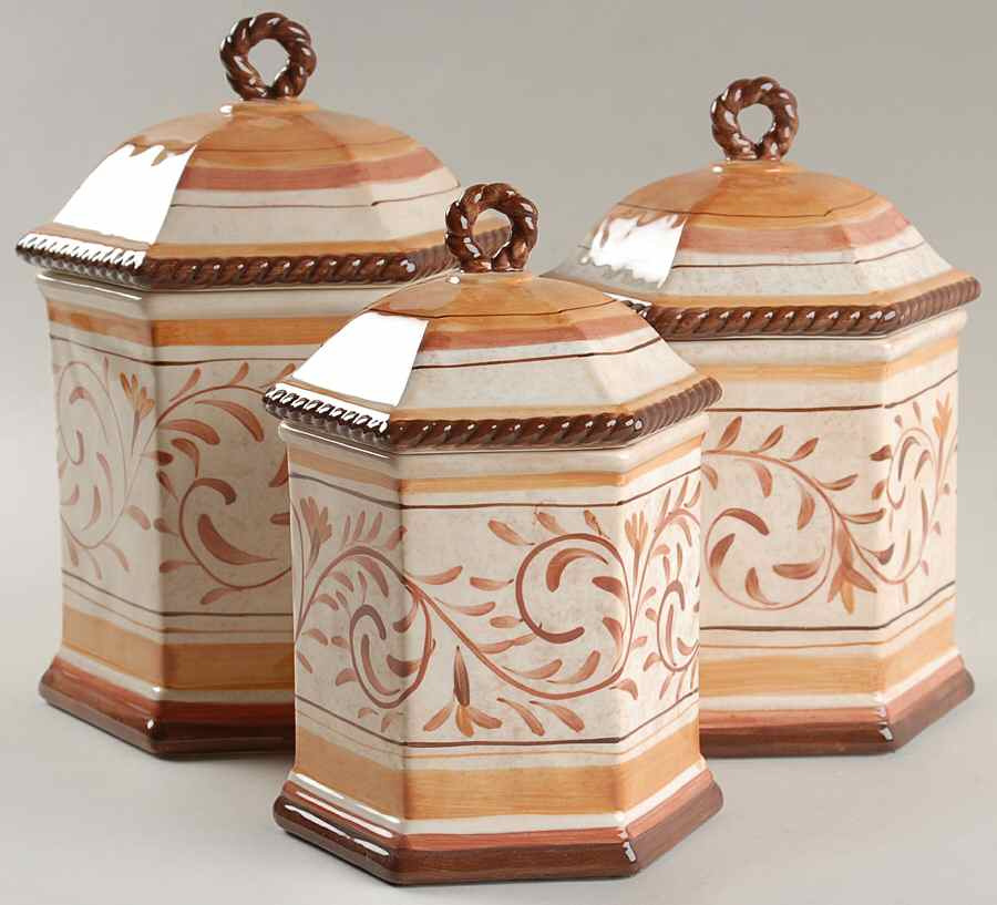 Roman Scrolls (3 Piece) Canister Set (Box Set) by Certified International-1
