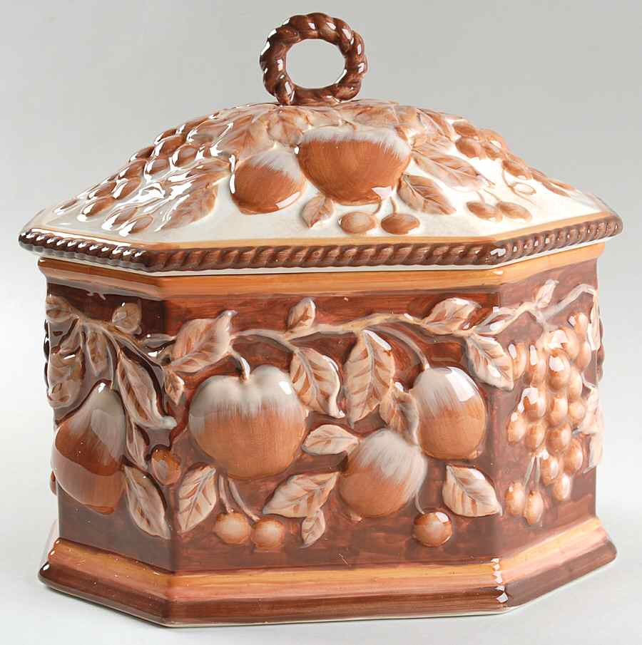 Roman Scrolls Sculpted Cookie Jar & Lid by Certified International-1