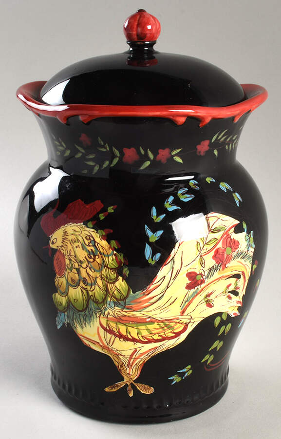 Provence Rooster Large Canister & Lid by Certified International-1