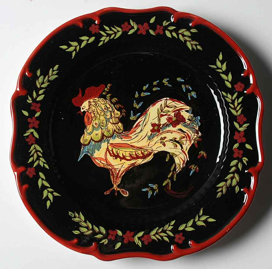 Provence Rooster Salad/Dessert Plate by Certified International-1