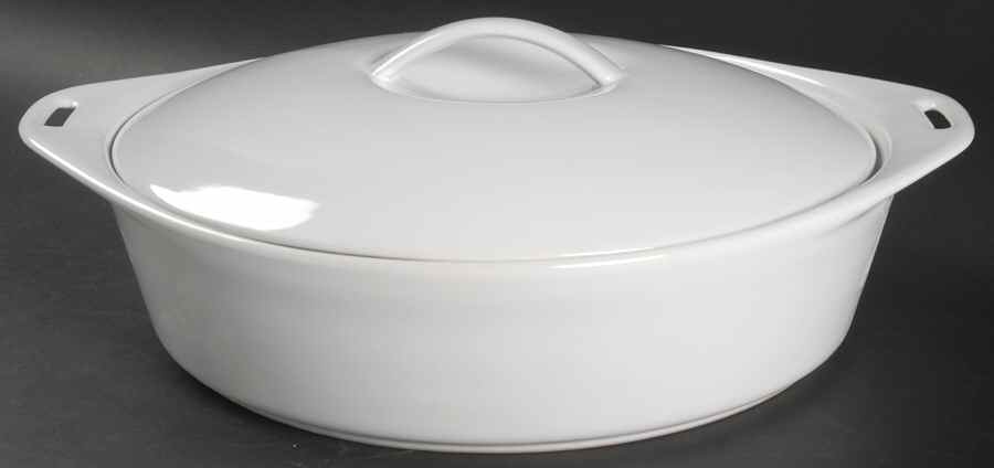 Bakeware White 3.5 Quart Round Covered Casserole by Certified International-1
