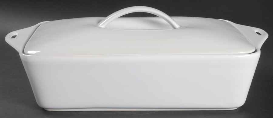 Bakeware White 4 Quart Rectangular Casserole with Lid by Certified International-1