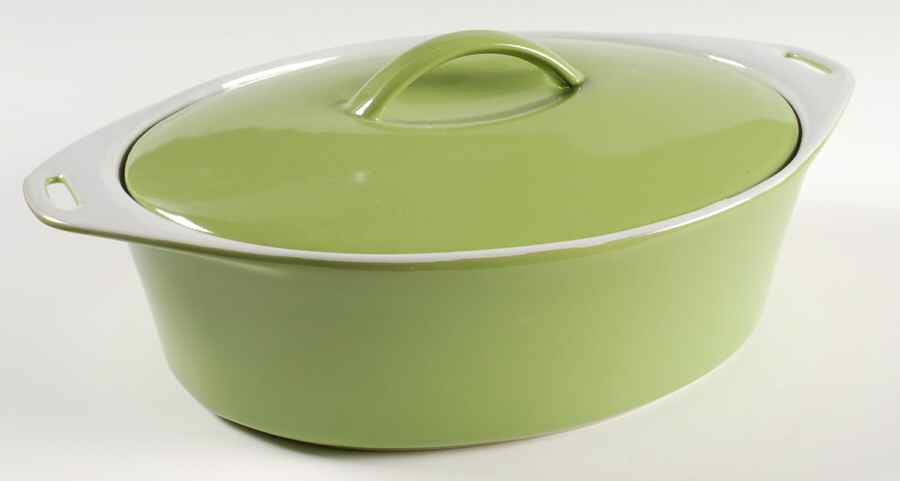 Bakeware Green 3.5 Quart Oval Casserole Covered by Certified International-1
