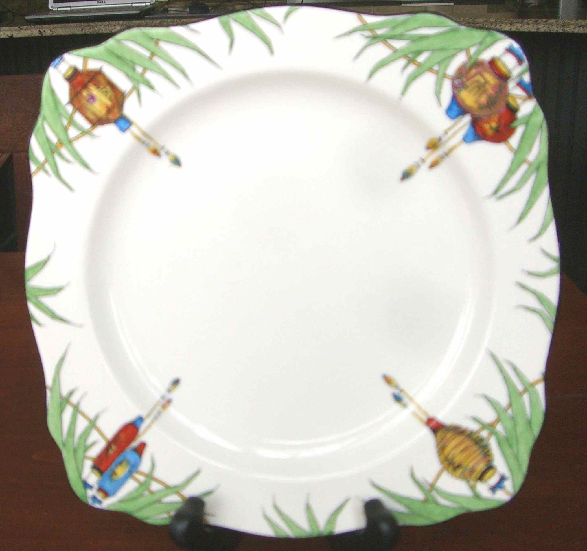 Carnival Square Salad Plate by Crown Ducal-1