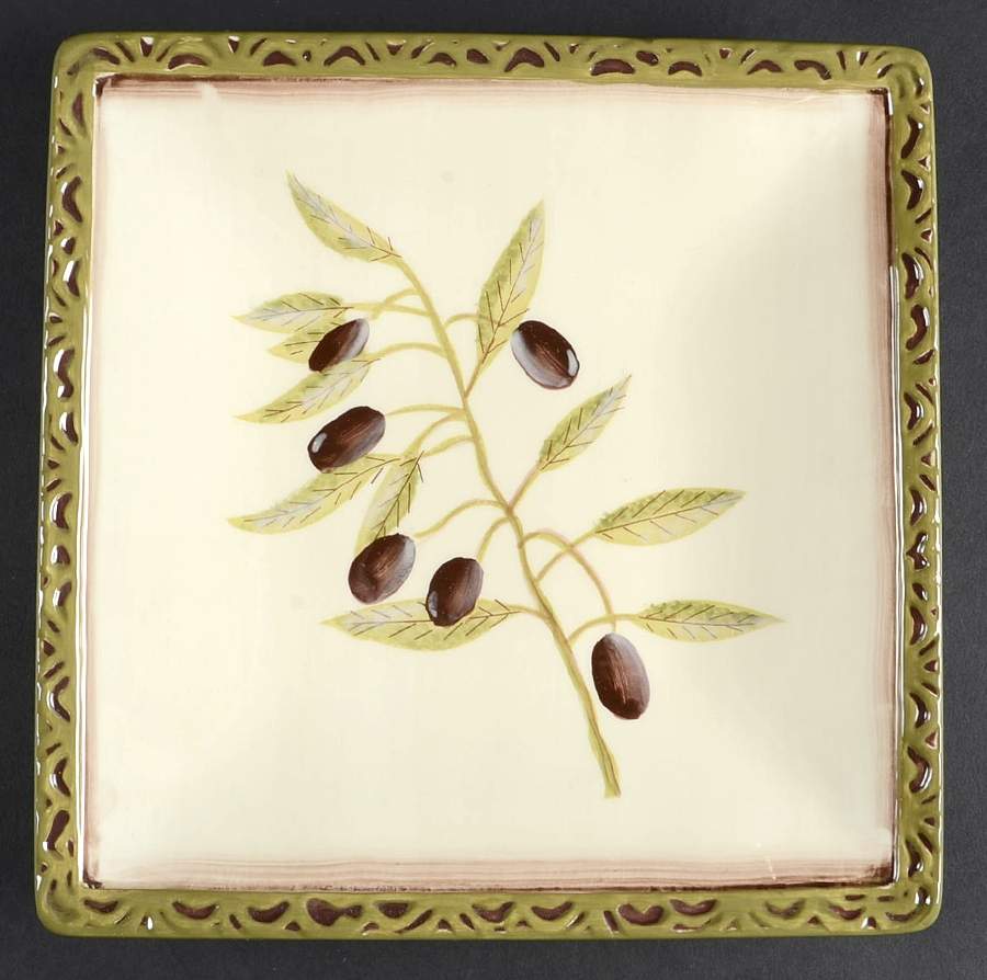 Santorini Square Salad Plate by Clay Art-1